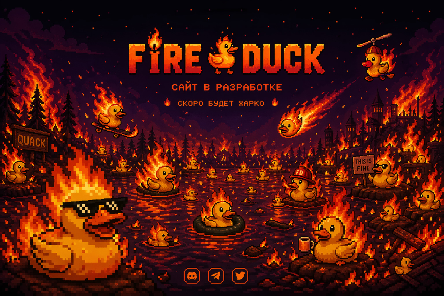 Fire Duck background